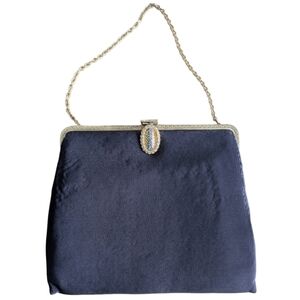 Vintage La Marquise Brown & Gold Hue Hardware Jewel pendant Closure Chain‎ Strap